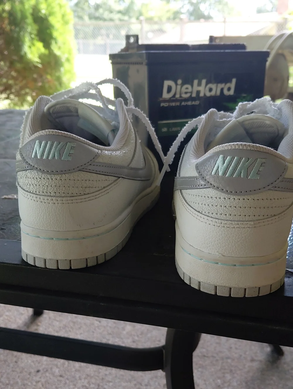 White Men Leather Nike Sneakers - Men 11  Casual Shoes Botton Little Wear No Box
